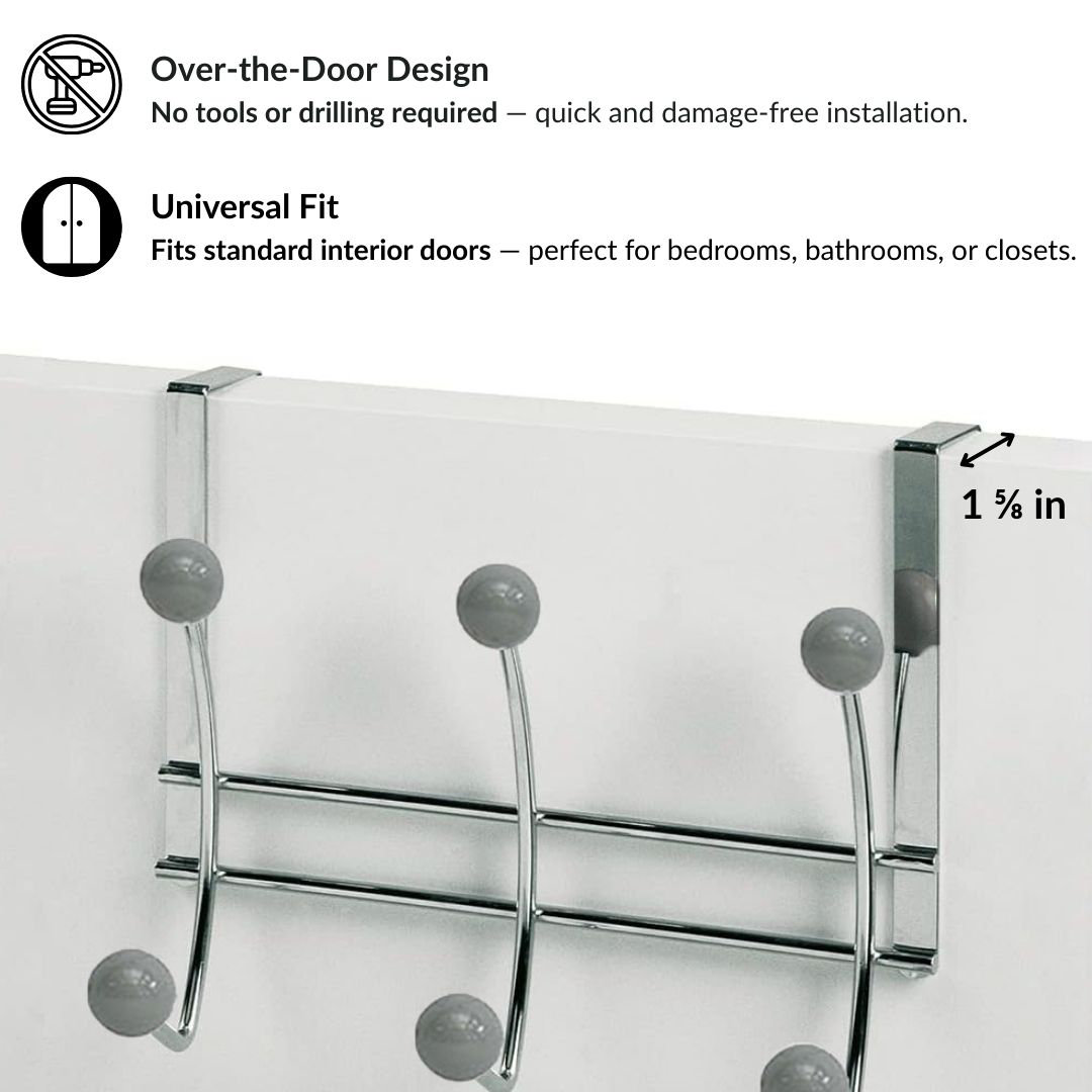 6-Hook Over-the-Door Hook Rack 9604180